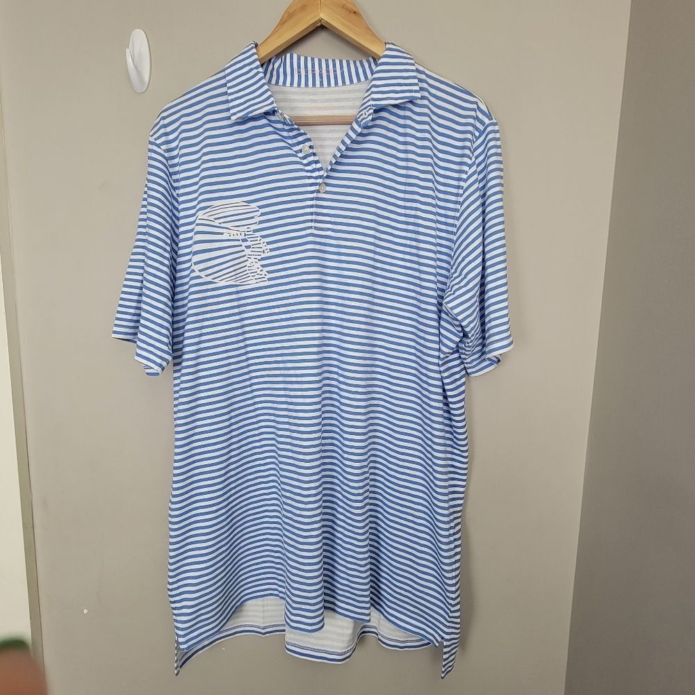 B. DRADDY TREVOR POLO Blue and White Large